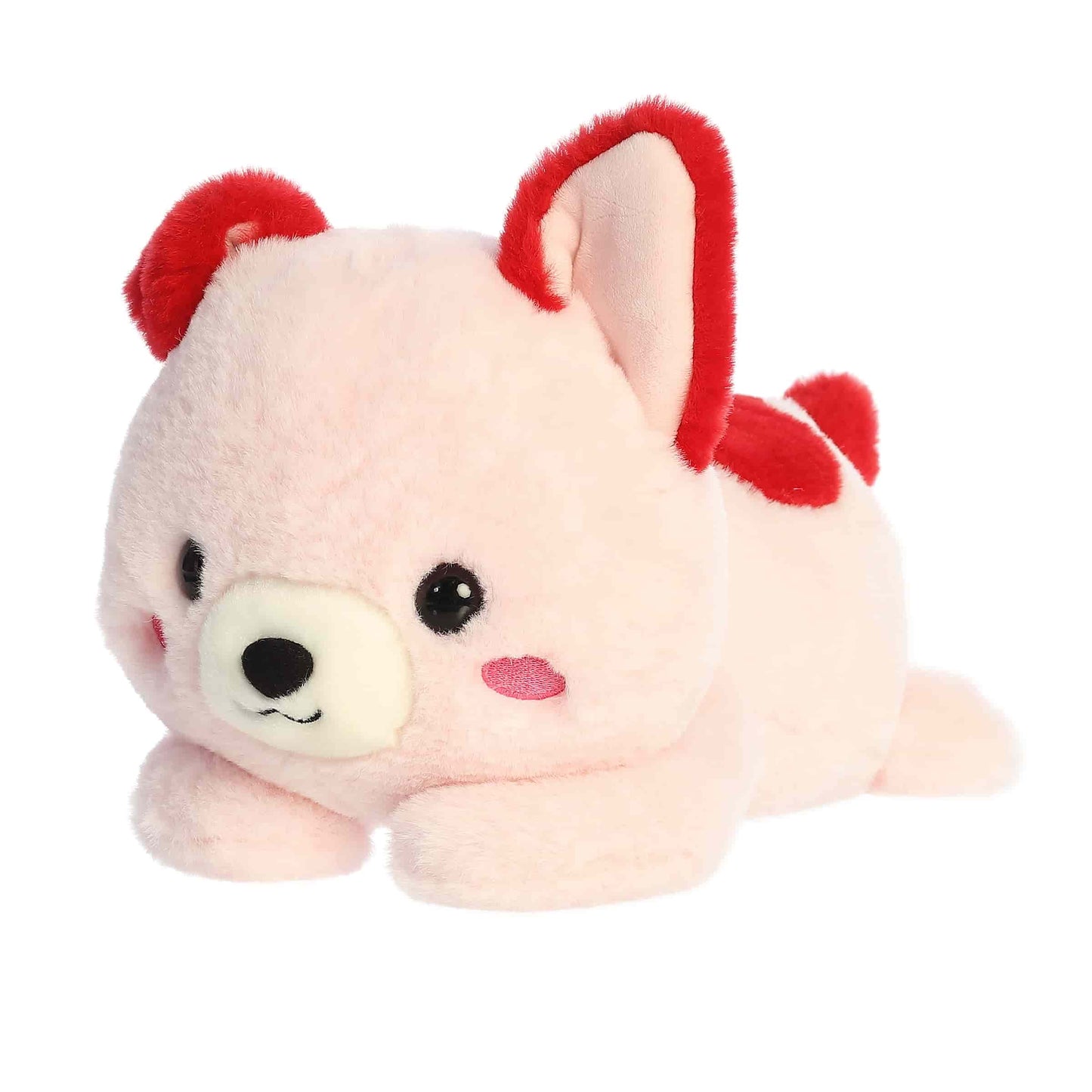 Angled view of Aurora Too Cute Paige Puppy plush.