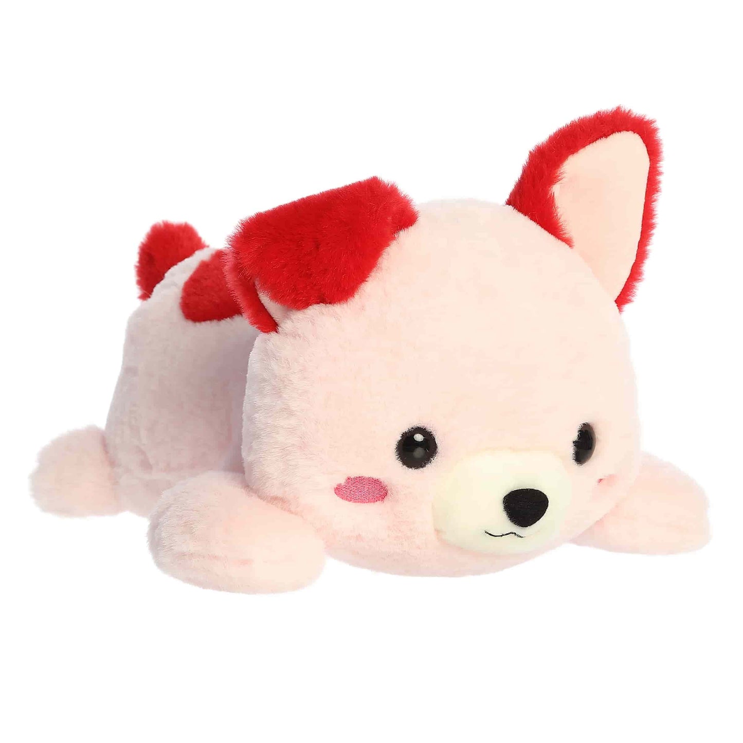 Angled view of Aurora Too Cute Paige Puppy plush.