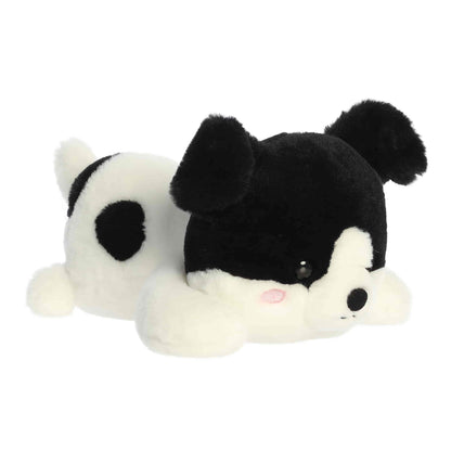 Laying Down view of Aurora Too Cute Snorkels Puppy 10.5-inch plush