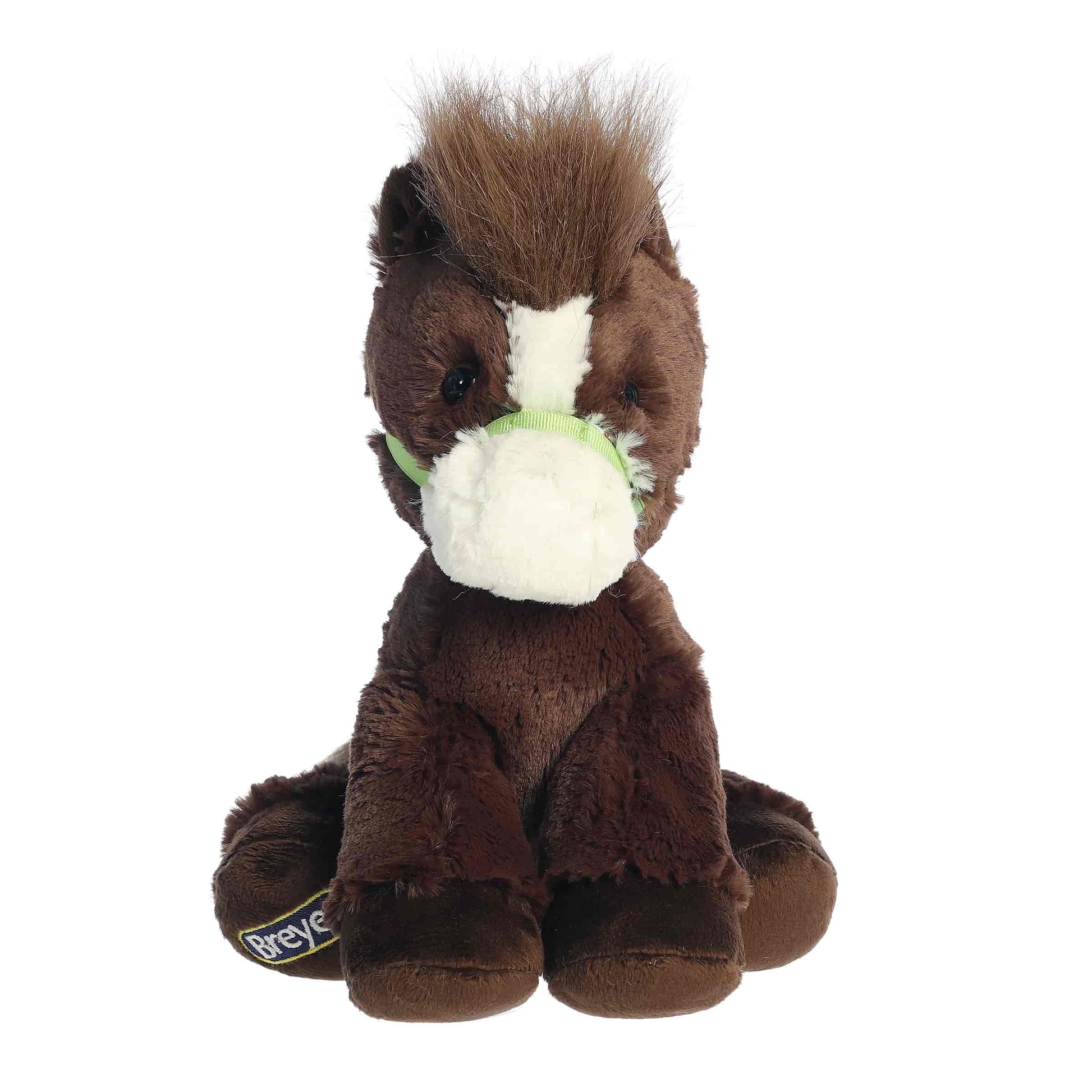 Aurora World Breyer Bridle Buddies Blanket Appaloosa 9-Inch plush featuring brown coat, spotted pattern, and green halter.