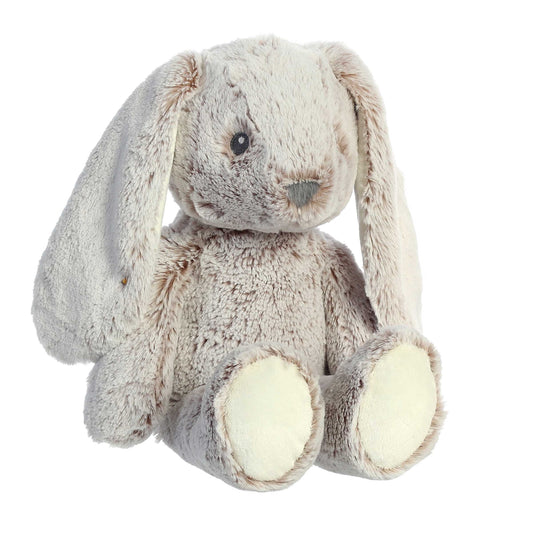 Aurora World Ebba Cuddlers Bree Bunny 14-Inch plush featuring soft speckled fur, giant floppy ears, and embroidered facial details.