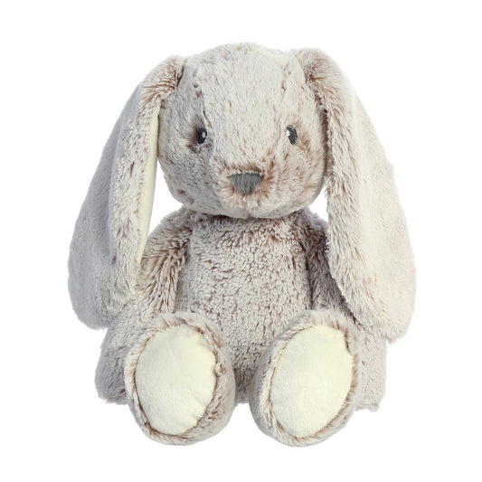 Aurora World Ebba Cuddlers Bree Bunny 14-Inch plush featuring soft speckled fur, giant floppy ears, and embroidered facial details.