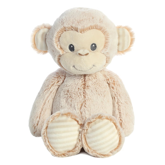 Aurora World Ebba Cuddlers Marlow Monkey 14-Inch plush featuring creamy beige fur, floppy arms, and two-toned ears.