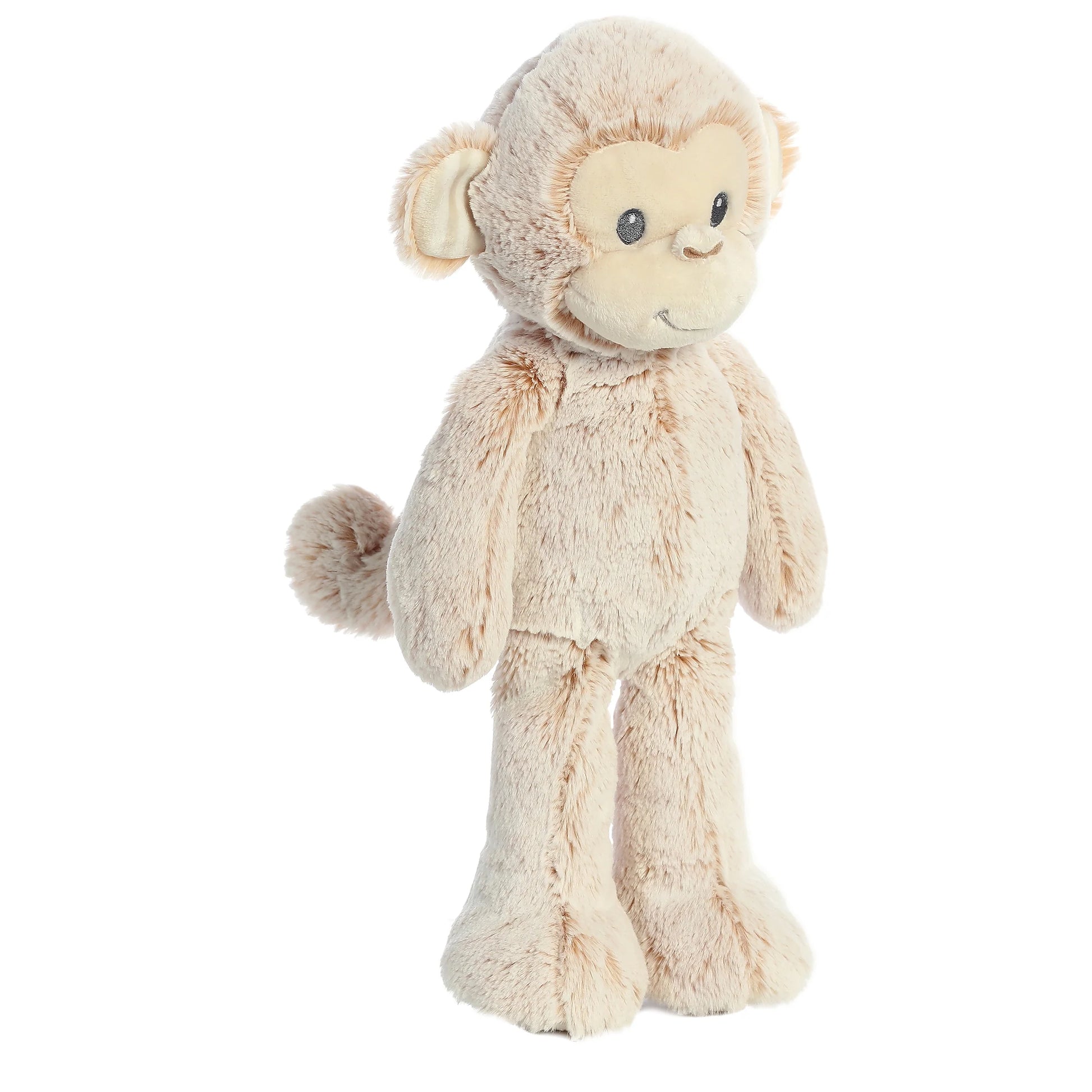 Aurora World Ebba Cuddlers Marlow Monkey 14-Inch plush featuring creamy beige fur, floppy arms, and two-toned ears.
