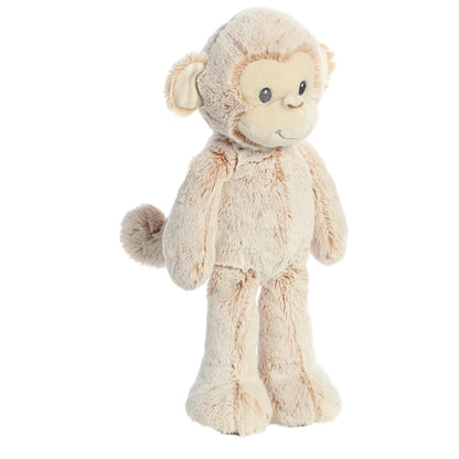 Aurora World Ebba Cuddlers Marlow Monkey 14-Inch plush featuring creamy beige fur, floppy arms, and two-toned ears.