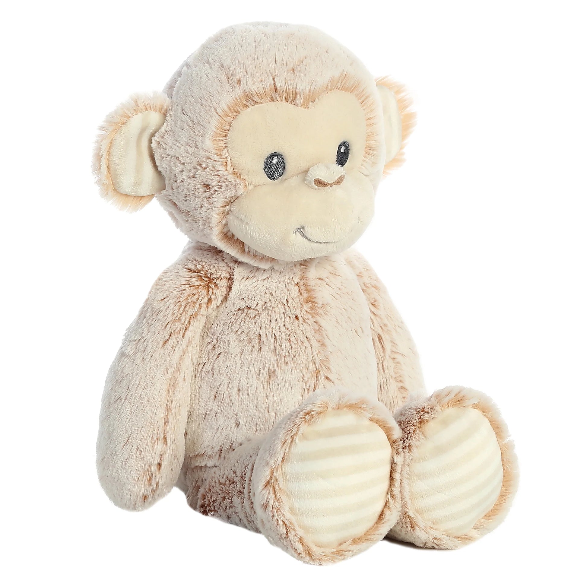 Aurora World Ebba Cuddlers Marlow Monkey 14-Inch plush featuring creamy beige fur, floppy arms, and two-toned ears.