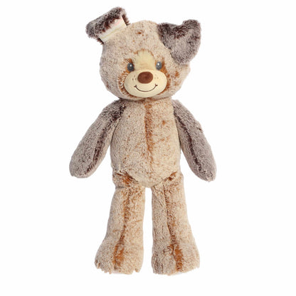 Aurora World Ebba Cuddlers Perri Pup 14-Inch plush featuring two-toned brown fur, floppy ears, and patterned footpads.