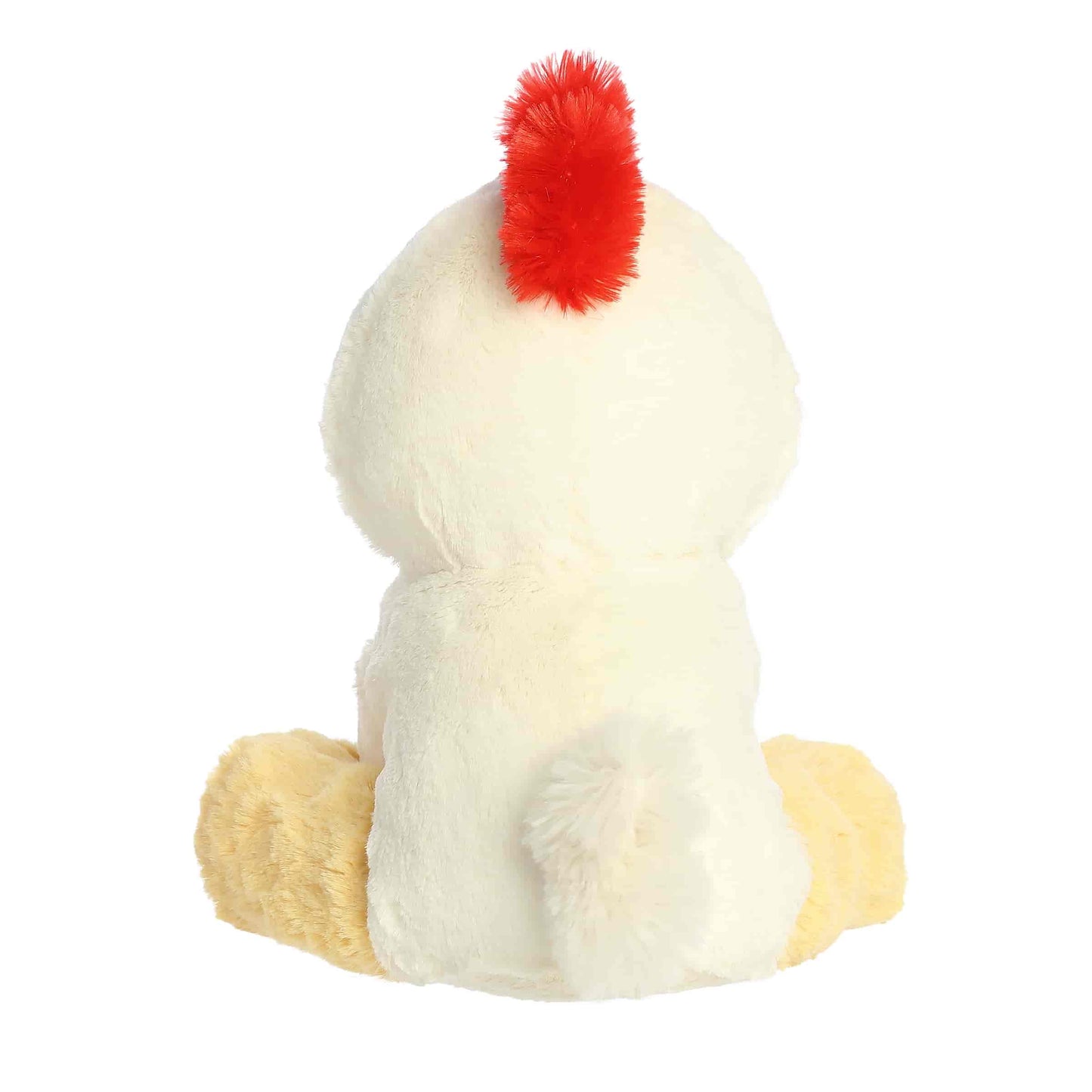 Aurora World Little Dreamers Nova Chicken 8-Inch plush featuring white fur, yellow wings, and upward gaze.