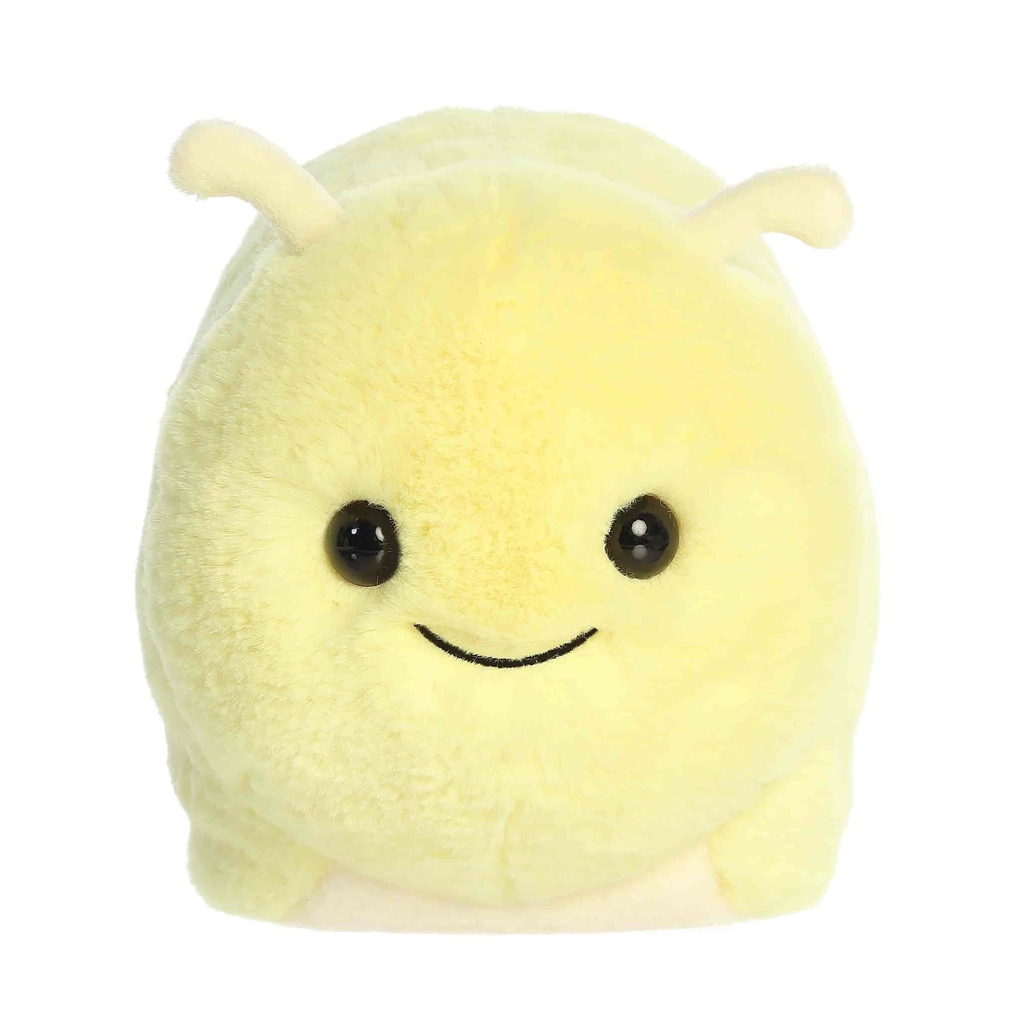 Aurora World Spudsters Bowie Banana Slug 10-Inch plush featuring bright yellow fur and round potato shape.