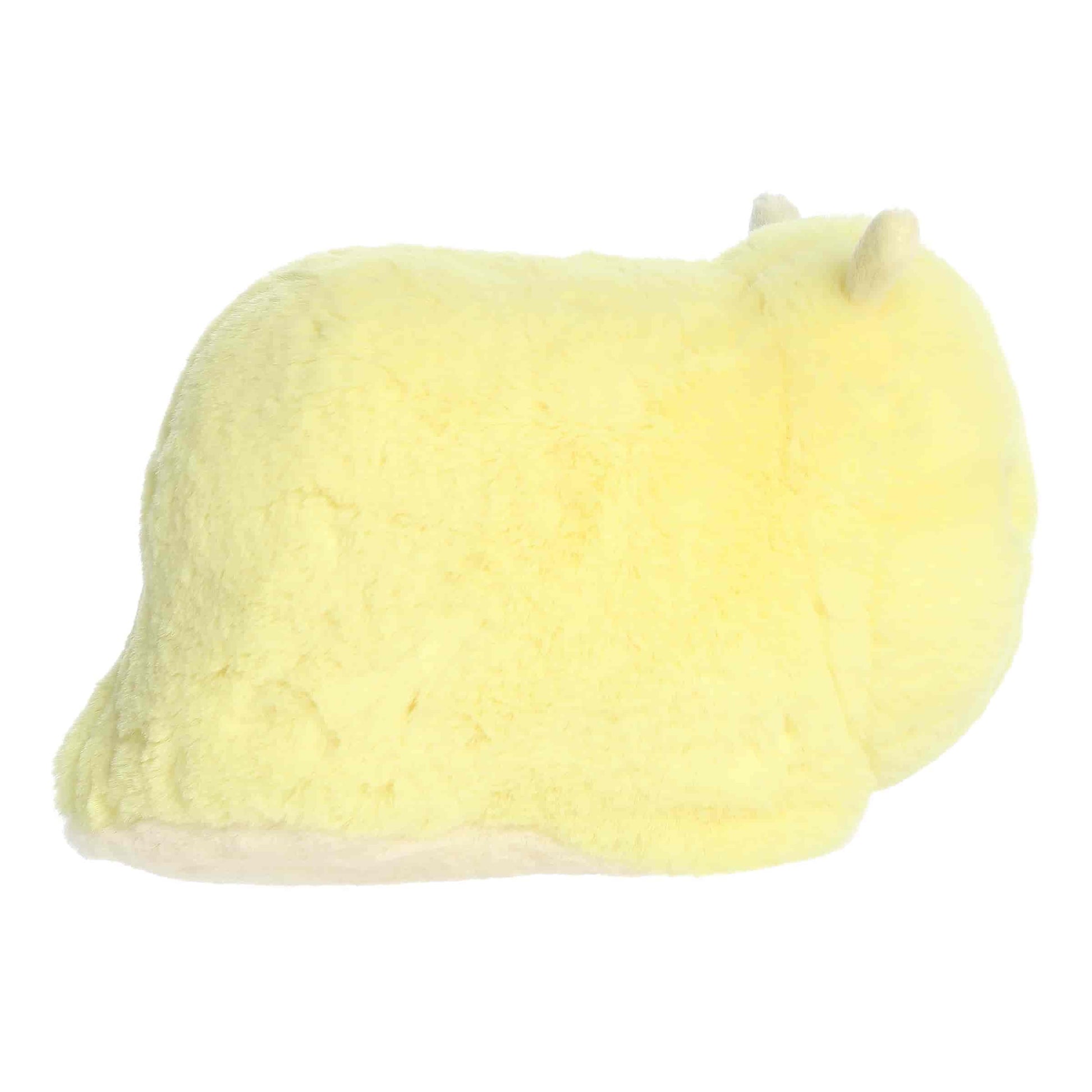Aurora World Spudsters Bowie Banana Slug 10-Inch plush featuring bright yellow fur and round potato shape.