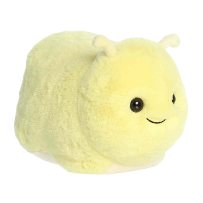 Aurora World Spudsters Bowie Banana Slug 10-Inch plush featuring bright yellow fur and round potato shape.