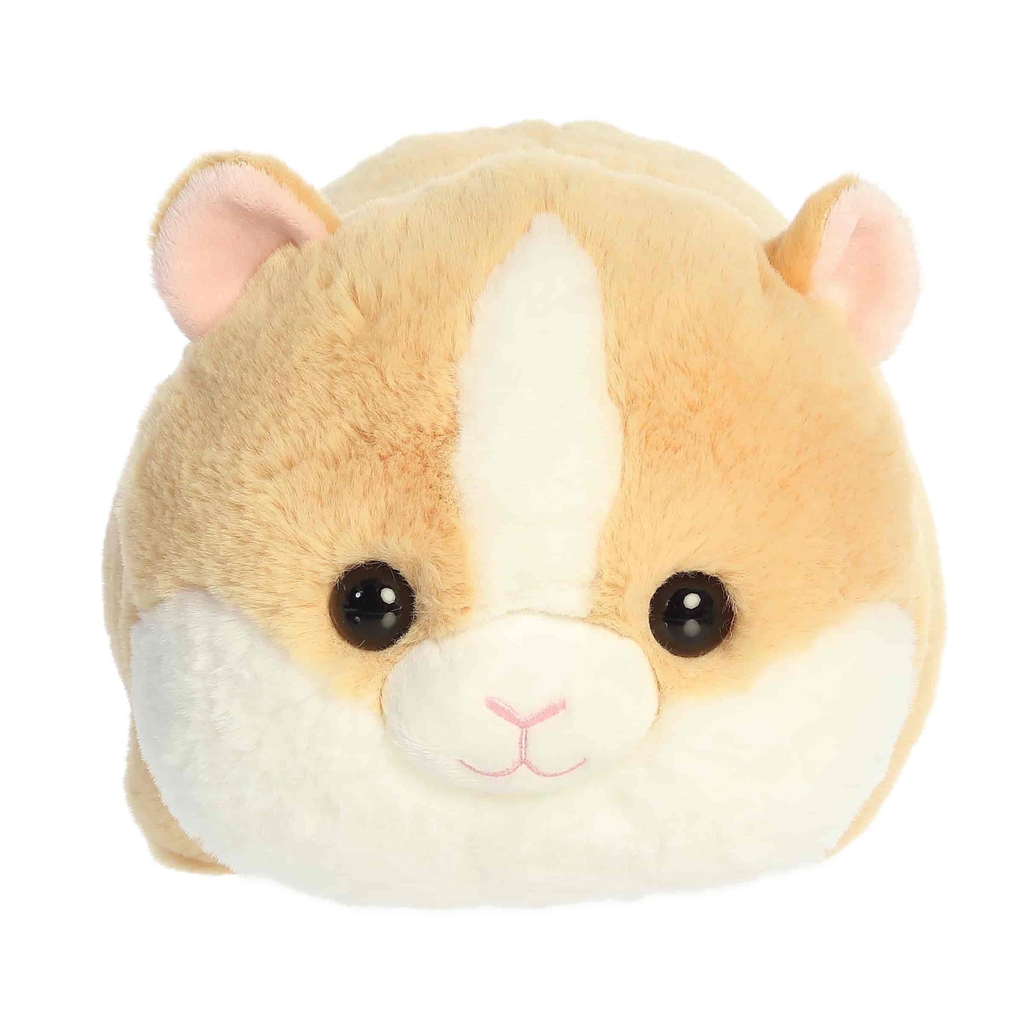 Aurora World Spudsters 10-inch Hickory Hamster plush, featuring a round potato-shaped golden-tan and white body, chubby cheeks, and a pink nose.