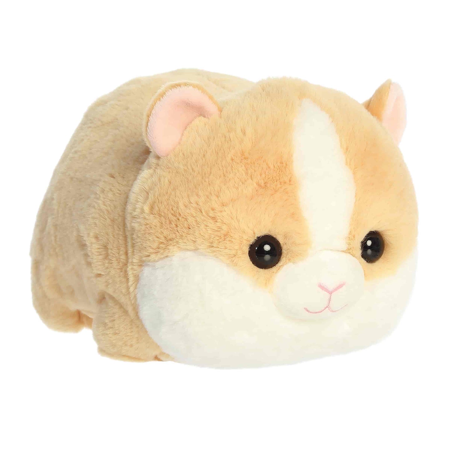 Aurora World Spudsters 10-inch Hickory Hamster plush, featuring a round potato-shaped golden-tan and white body, chubby cheeks, and a pink nose.