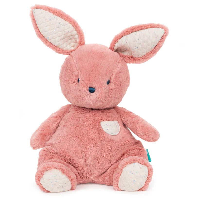 Baby GUND Oh So Snuggly Bunny 12.5-inch plush, a dusty rose pink rabbit with quilted jersey accents.