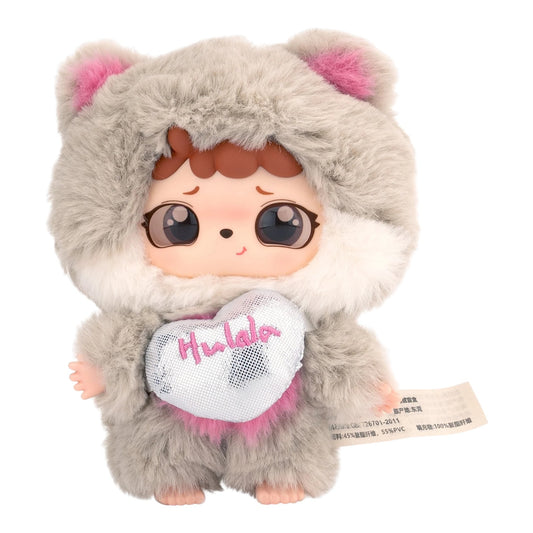 Baby Three Mitutu & Hulala Plush Plush toy with a heart-shaped pillow and 'Hulala' branding on a white background