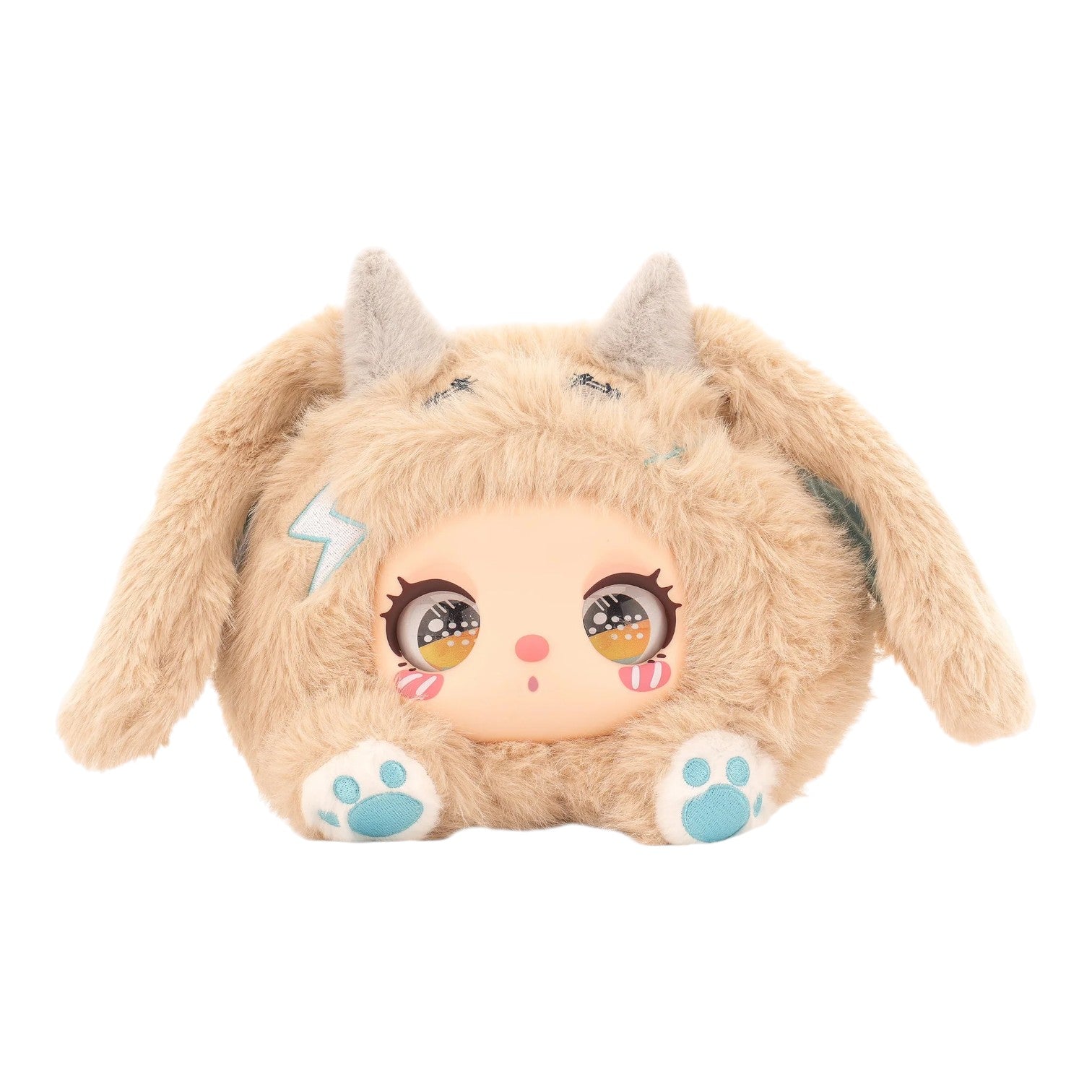 Baby Three Liila’s Marshmallow Bunny Bag beige with blue feet