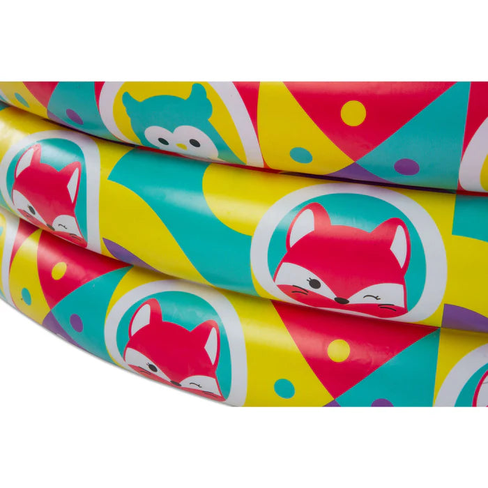 Colorful wrapping paper with fox designs on a white background