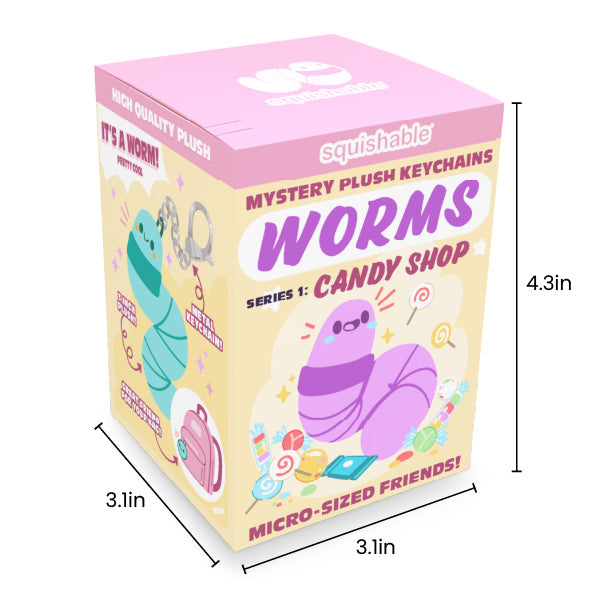 Squishable Micro Worms Series 1: Candy Shop Blind Box Plush Keychain