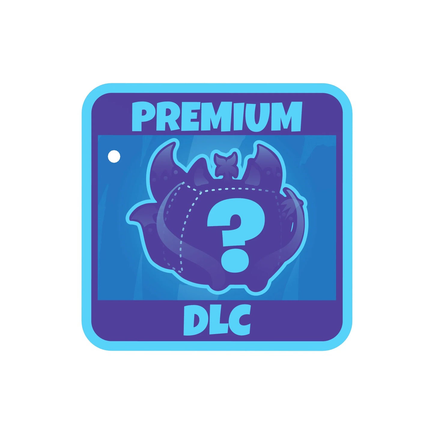 Premium DLC badge with a purple question mark symbol on a blue background