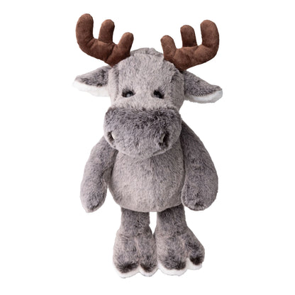 Bukowski Bears Atlas 14-inch grey moose plush featuring soft grey fur and large brown antlers.