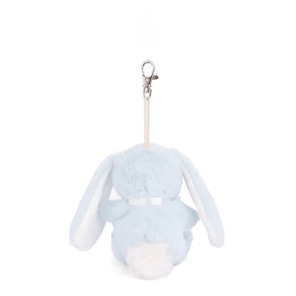 Bouncy Bunny Bag Charm in heaven blue by Bukowski Bears, featuring long floppy ears and a metal clip.