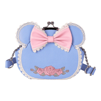 Loungefly Minnie Mouse Floral and Lace Kisslock Crossbody Bag image 2
