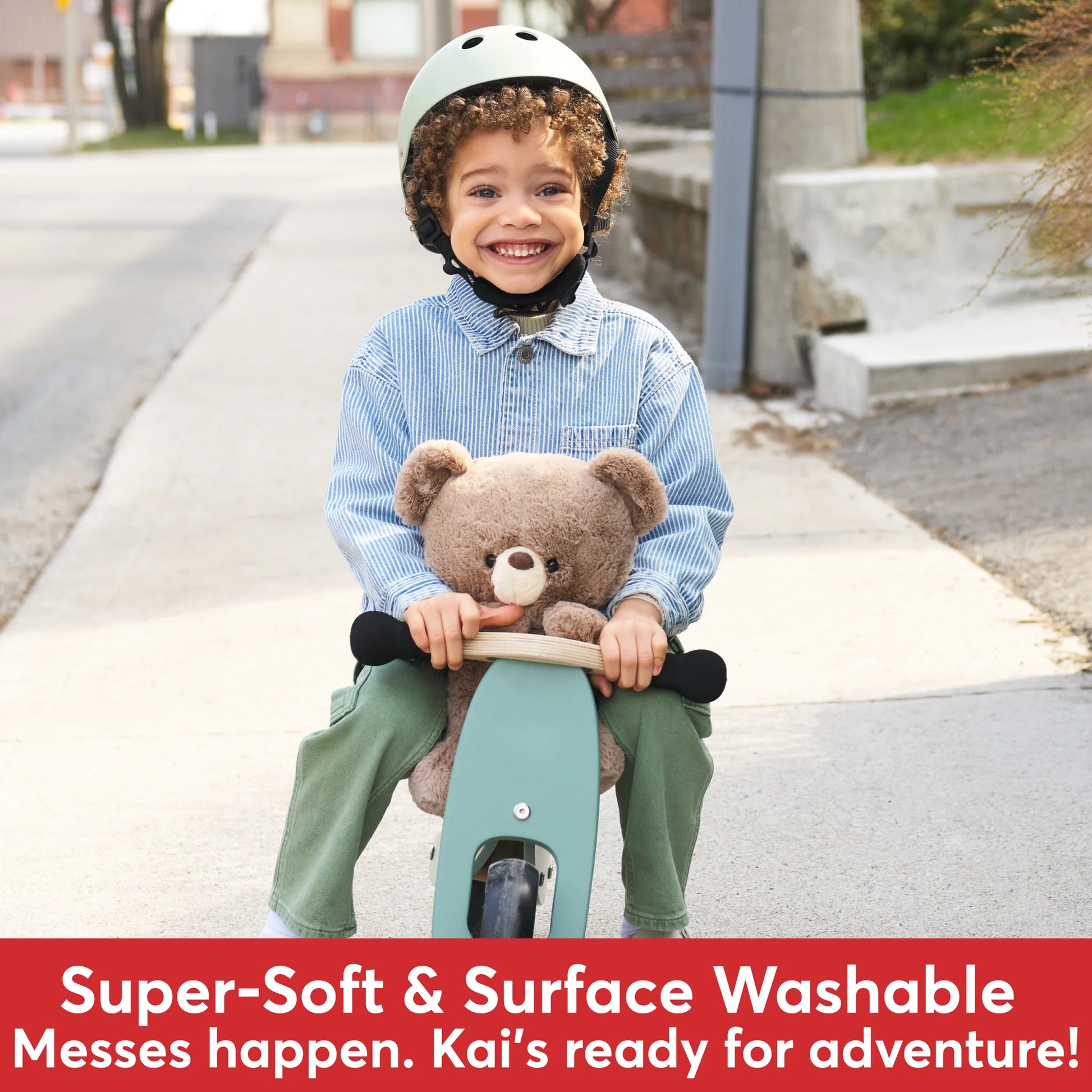 GUND Kai Teddy Bear - Taupe/Light Brown image 4