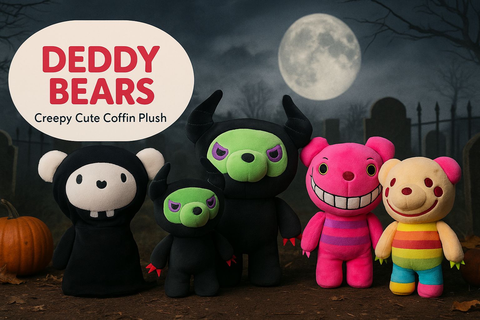Deddy Bears coffin plush in Canada – creepy-cute teddy bears in coffin box display