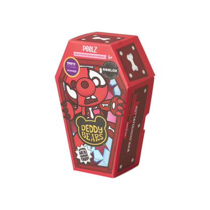 Deddy Bears Series 2 Valentine's Day Edition Peelz 6-inch plush coffin box packaging with Roblox symbol