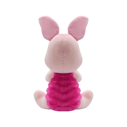 Disney 100th Anniversary Piglet plush, a soft pink pig winking with a commemorative 100 patch on the foot.