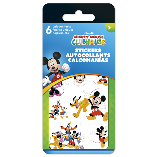 Pack of Mickey Mouse Clubhouse stickers with colorful packaging