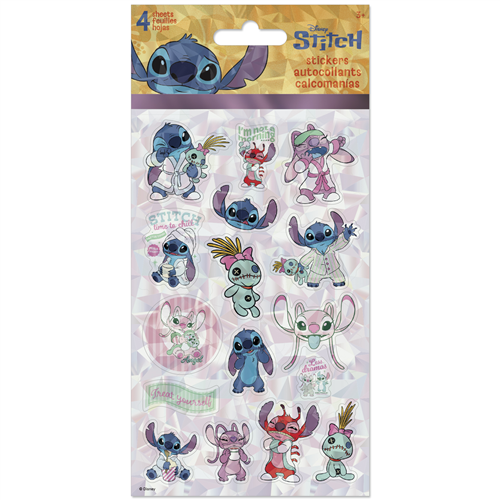 Pack of Disney Stitch stickers with various poses on a white background