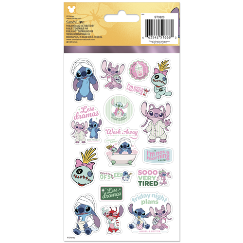 Sheet of cartoon character stickers with various poses and expressions on a white background.