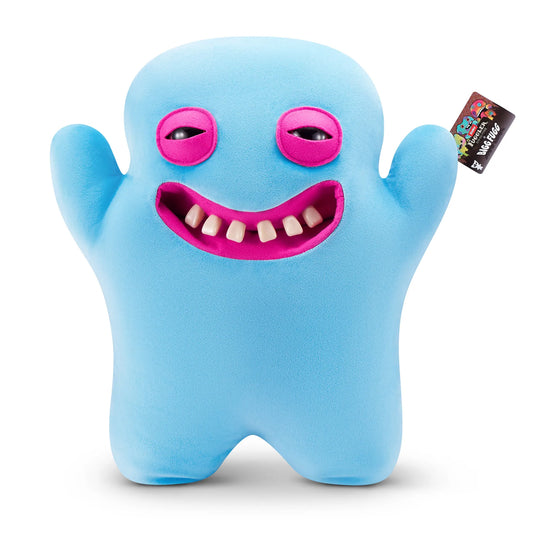 Fuggler Bigg Fugg 18-inch Shameless Goof plush by ZURU, large blue Fuggler with teeth