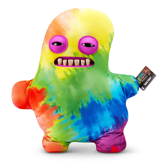 Fuggler Bigg Fugg 18-inch (Sir Splodge A Lot) plush by ZURU with tie-dye rainbow fur