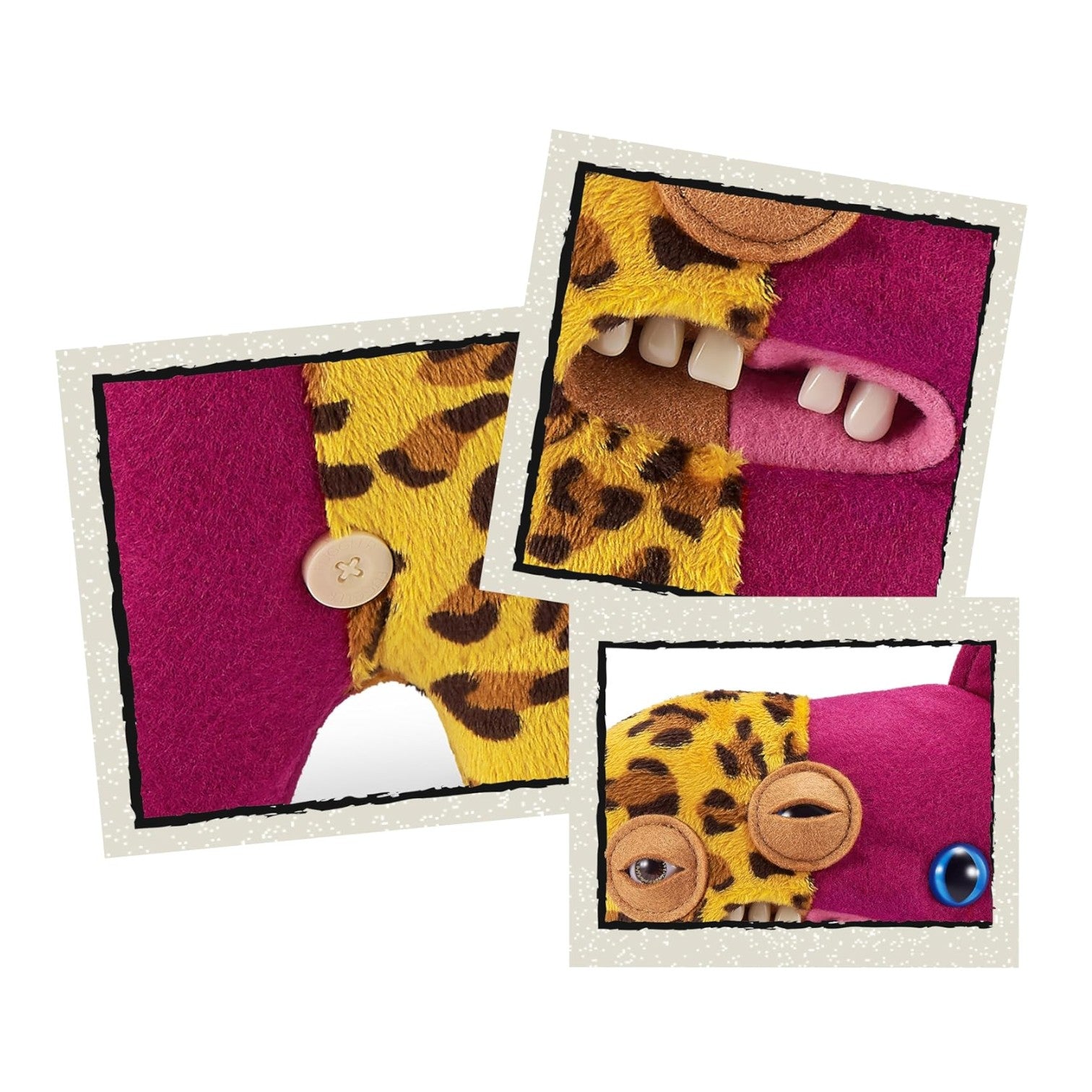 Toy with leopard print design on a white background