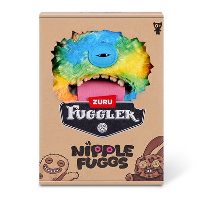 Box of Zuru Fuggler Nipple Fuggs toy with colorful monster design on a white background