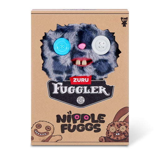 Fuggler toy packaging with cartoonish design on a white background