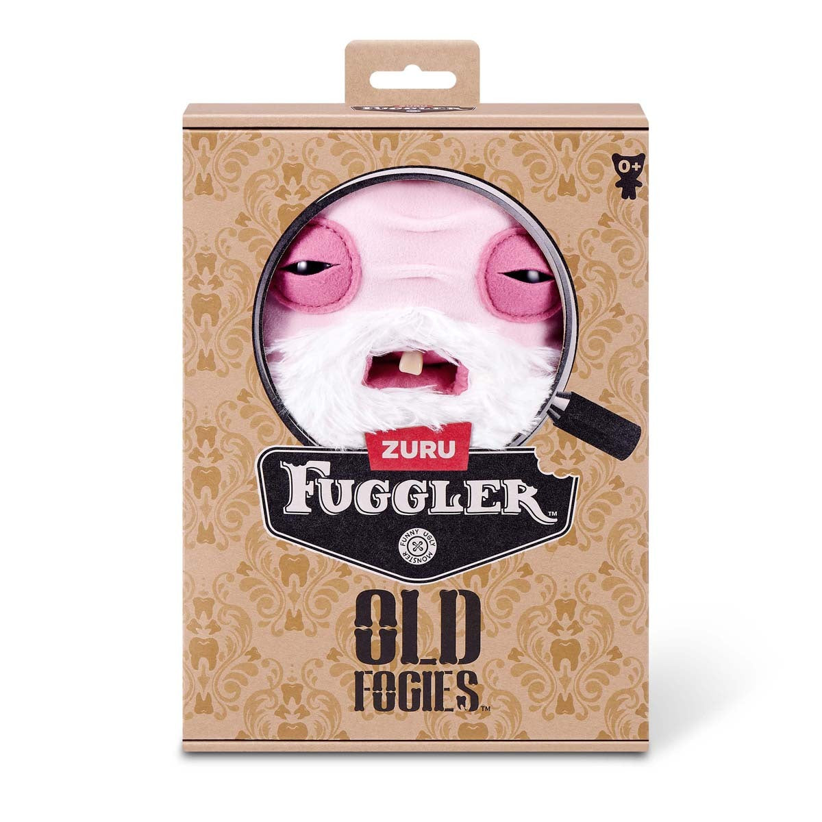 Fuggler Old Fogies toy packaging with decorative patterns and Zuru branding.