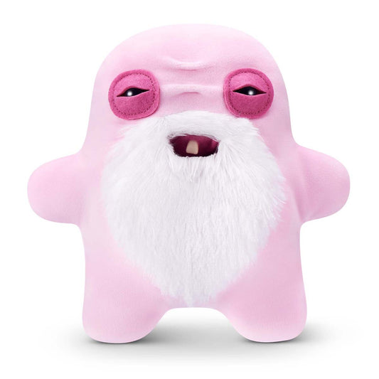 Fuggler Old Fogies Oogah Boogah plush, a pink monster toy with a long white beard and human-like teeth.