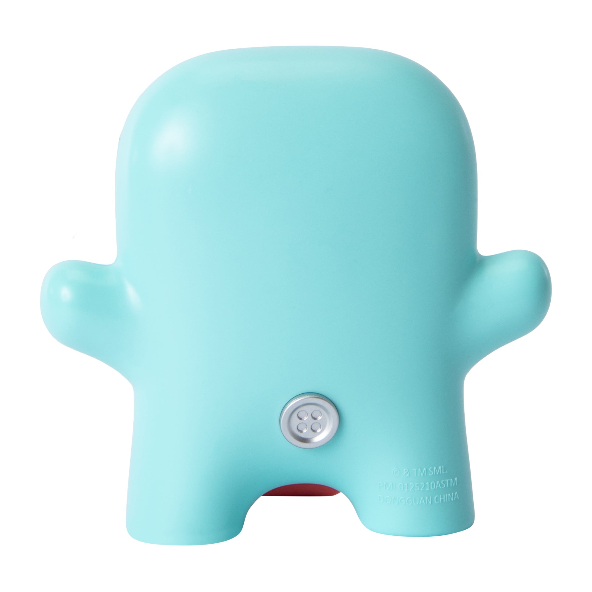 Fuggler Oogah Boogah 4.5-inch figure in Teal, featuring mismatched orange and yellow button eyes and a giant pink tongue.