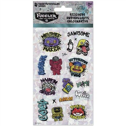 Pack of stickers with various designs on a white background