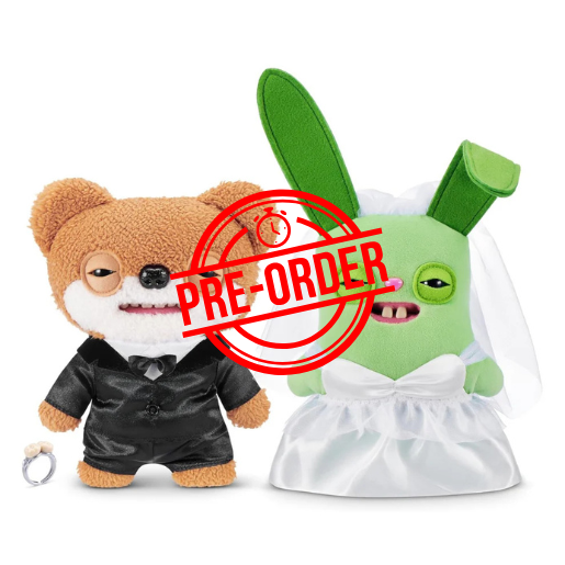 Fuggler Wedding Fuggs Limited Edition 2-Pack - Bride & Groom Plush with Tooth Ring