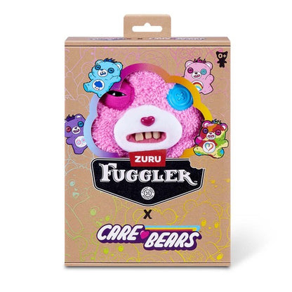 Fuggler toy packaging featuring Care Bears collaboration on a beige background