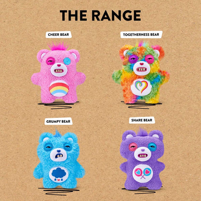 Group of 4 Fuggler x Care Bears plush
