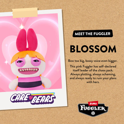 Card with character description for Fuggler x Powerpuff Girls Blossom plush