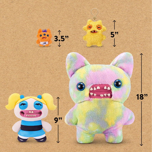 Size comparison chart for Fuggler x Powerpuff Girls Bubbles plush