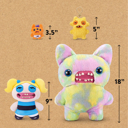 Size comparison chart for Fuggler x Powerpuff Girls Bubbles plush