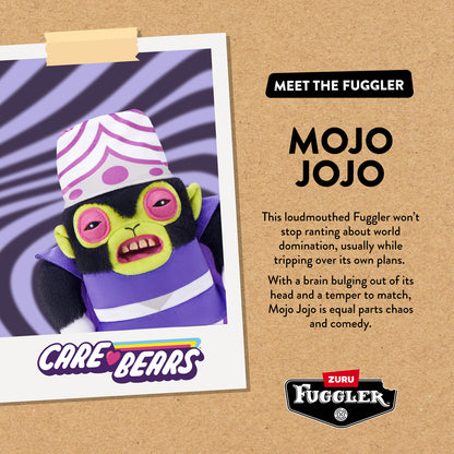 Card with character description for Fuggler x Powerpuff Girls Mojo Jojo plush