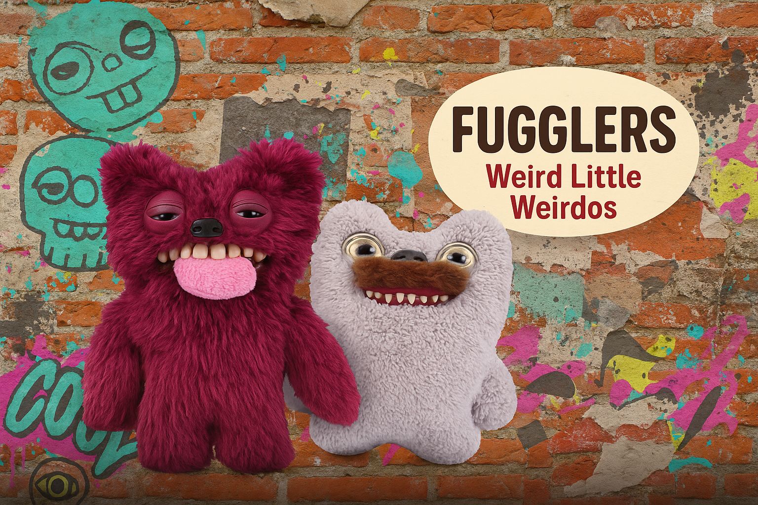 Fugglers weird plush toys collection banner – discover creepy plush collectibles at ReChild Canada